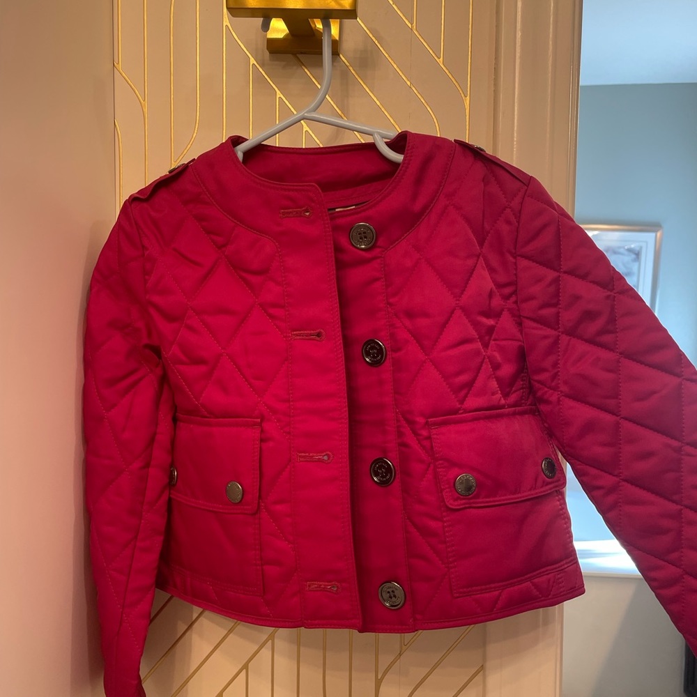 Burberry red kid jacket size 5